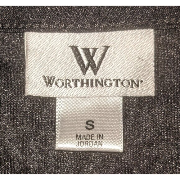 Worthington Black Puff Sleeve Blouse Sz Small Women's Cute Blouse - Picture 3 of 6